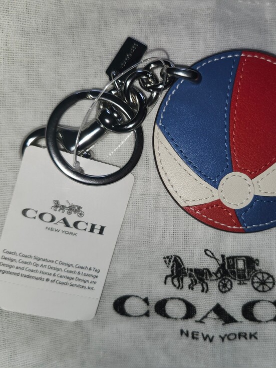 Coach Accessories - Coach NWT Colorblock Leather Beach Ball Keyring - Includes Coach Dusty